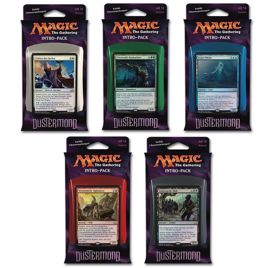 Wizards Of The Coast Magic Düstermond - Eldritch Moon Intro-Packs 5er Set (DE) 3 Wizards Of The Coast Magic Düstermond - Eldritch Moon Intro-Packs 5er Set (DE)