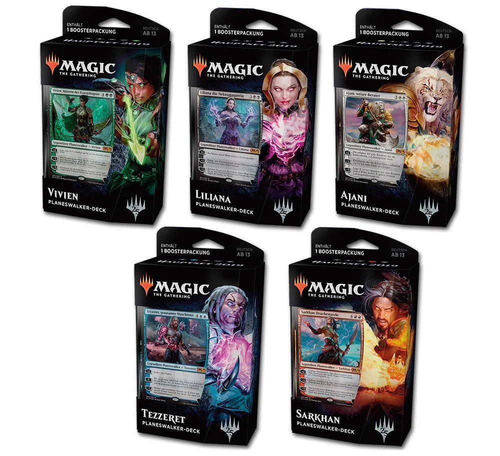 Wizards Of The Coast Magic 2019 Hauptset Planeswalker-Decks 5er Set (DE) 3 Wizards Of The Coast Magic 2019 Hauptset Planeswalker-Decks 5er Set (DE)