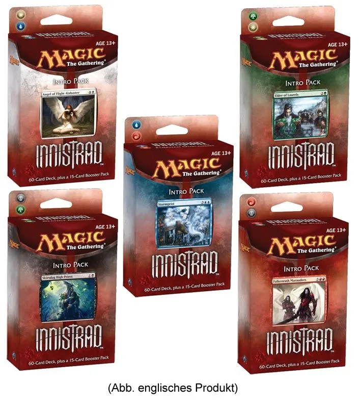Wizards Of The Coast Magic Innistrad Intro-Packs 5er Set (DE) 3 Wizards Of The Coast Magic Innistrad Intro-Packs 5er Set (DE)